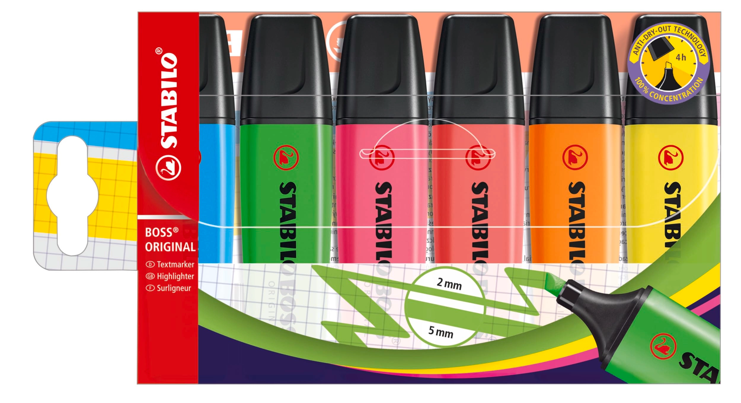 STABILO BOSS ORIGINAL - Multicolour Chisel