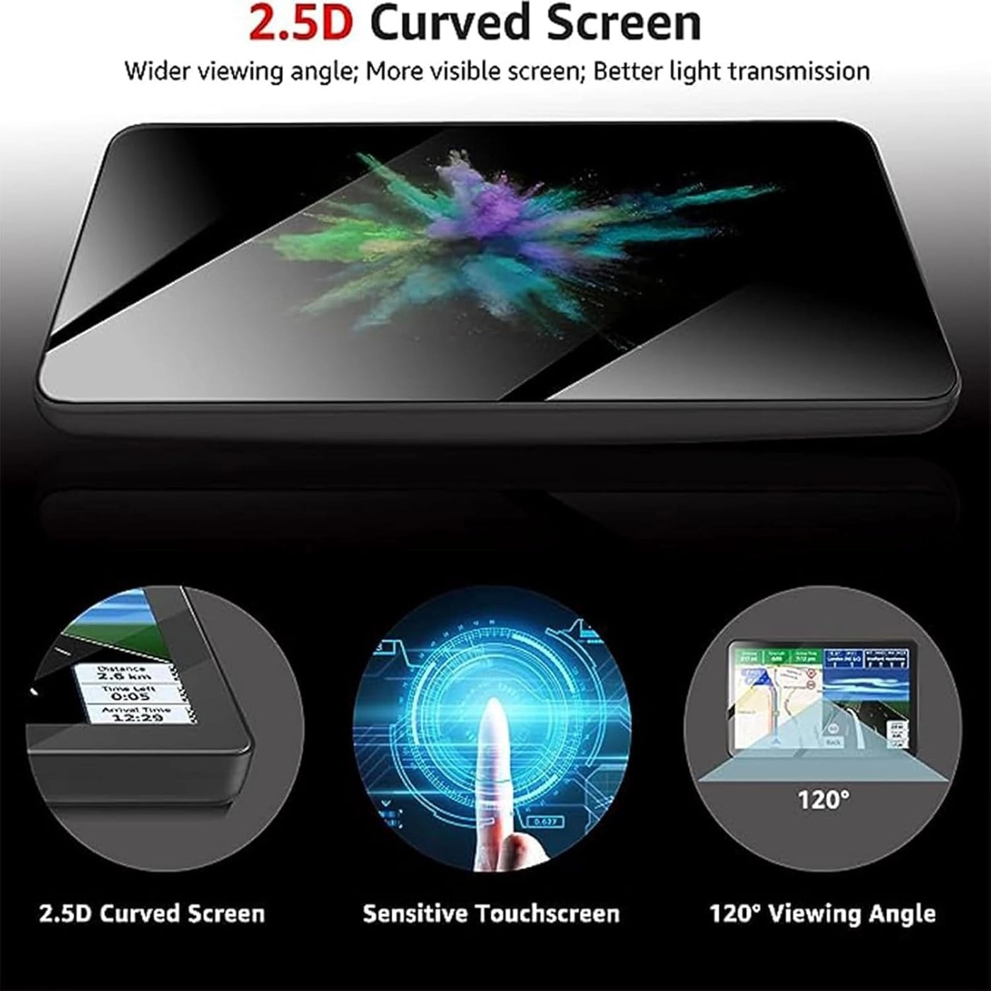 GPS Navigator - 7-Inch Touch Screen Free Lifetime Map Updates