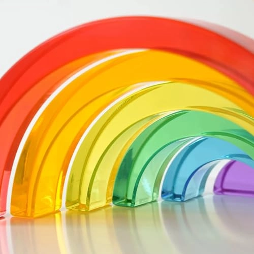 Acrylic Rainbow Stacker - 3 years and up 6 pieces