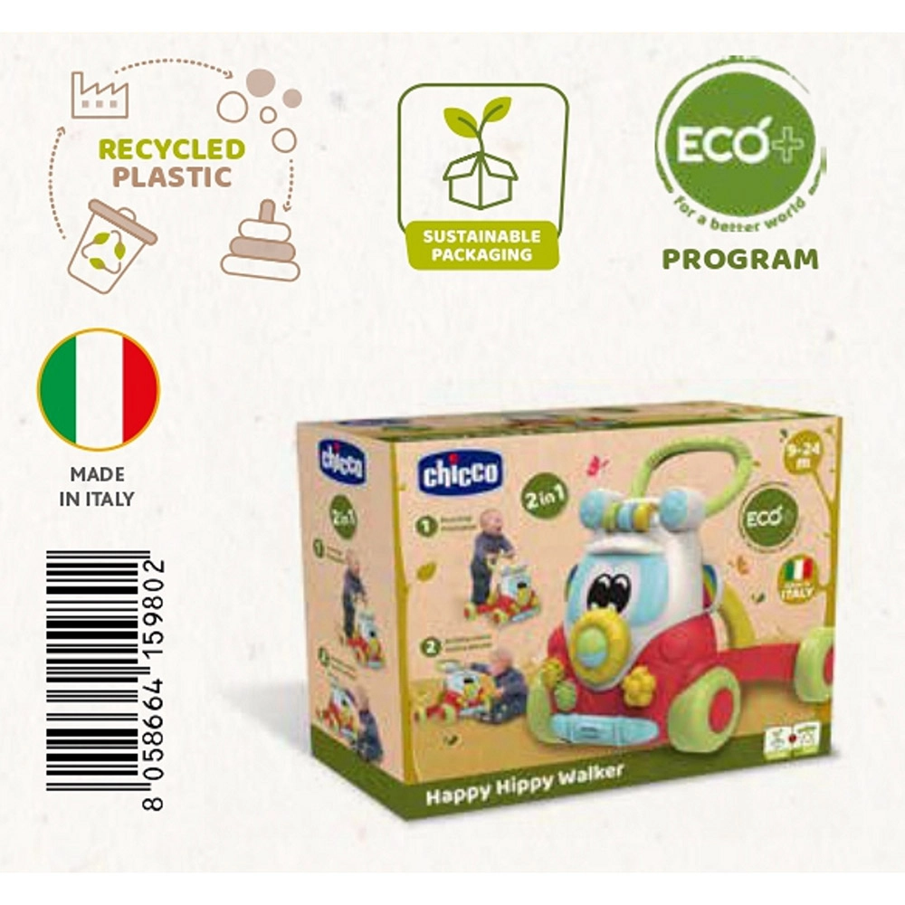 Happy Hippy Walker - 4 large wheels recycled plastic