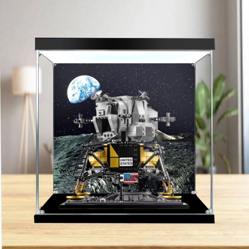 Acrylic Display Case - Compatible with Lego 10266 Black Bottom