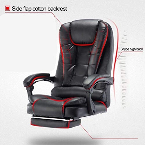 Desk Chair - PU Leather Brown High Back