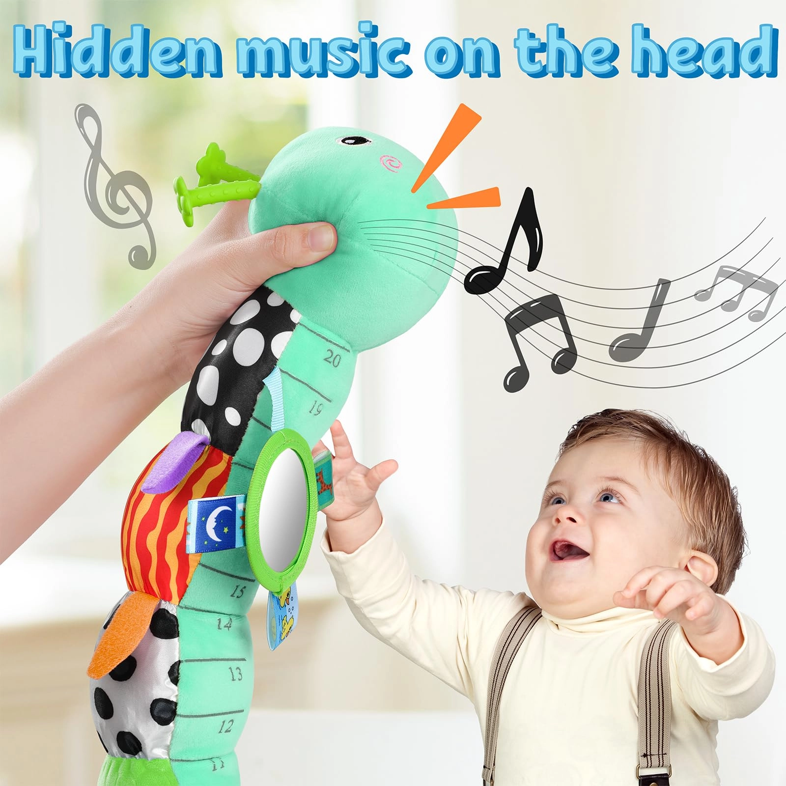 Musical Caterpillar - 6-12 Months Plush, Cotton Animal 1.0 Count