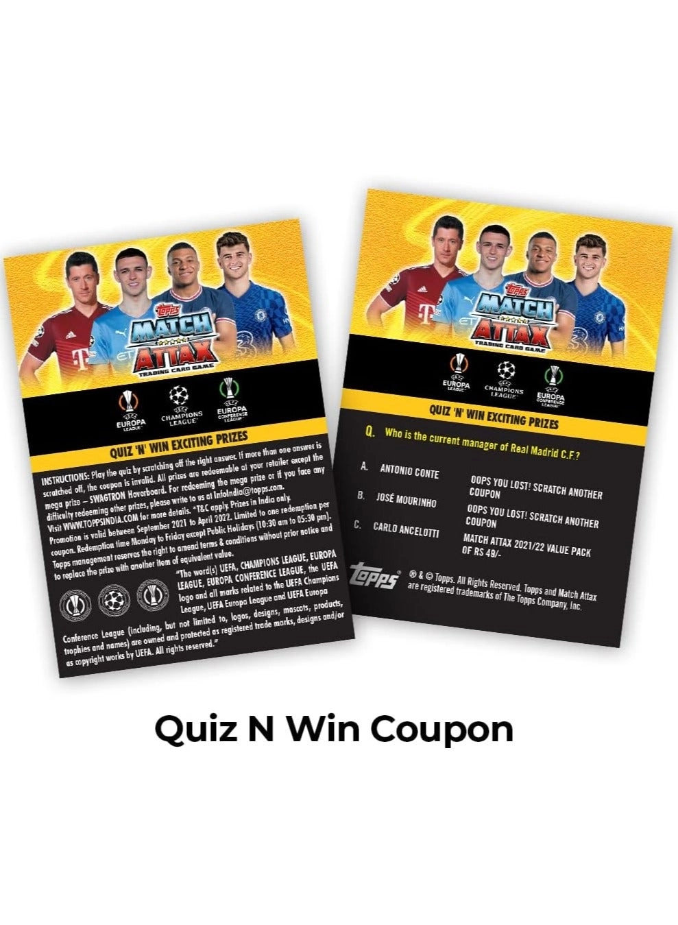 UEFA Champions League Match Attax 2021/22 TCG Collection Smart Pack - 126pcs