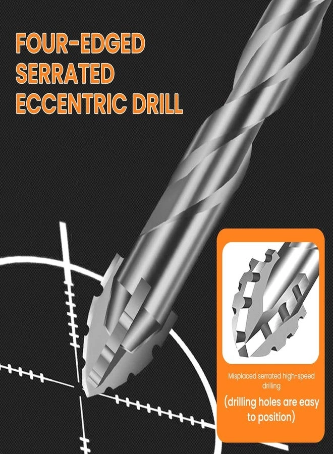 Power Drill Bits Set - Alloy Steel Carbide-Tipped 7-Piece 3-12mm