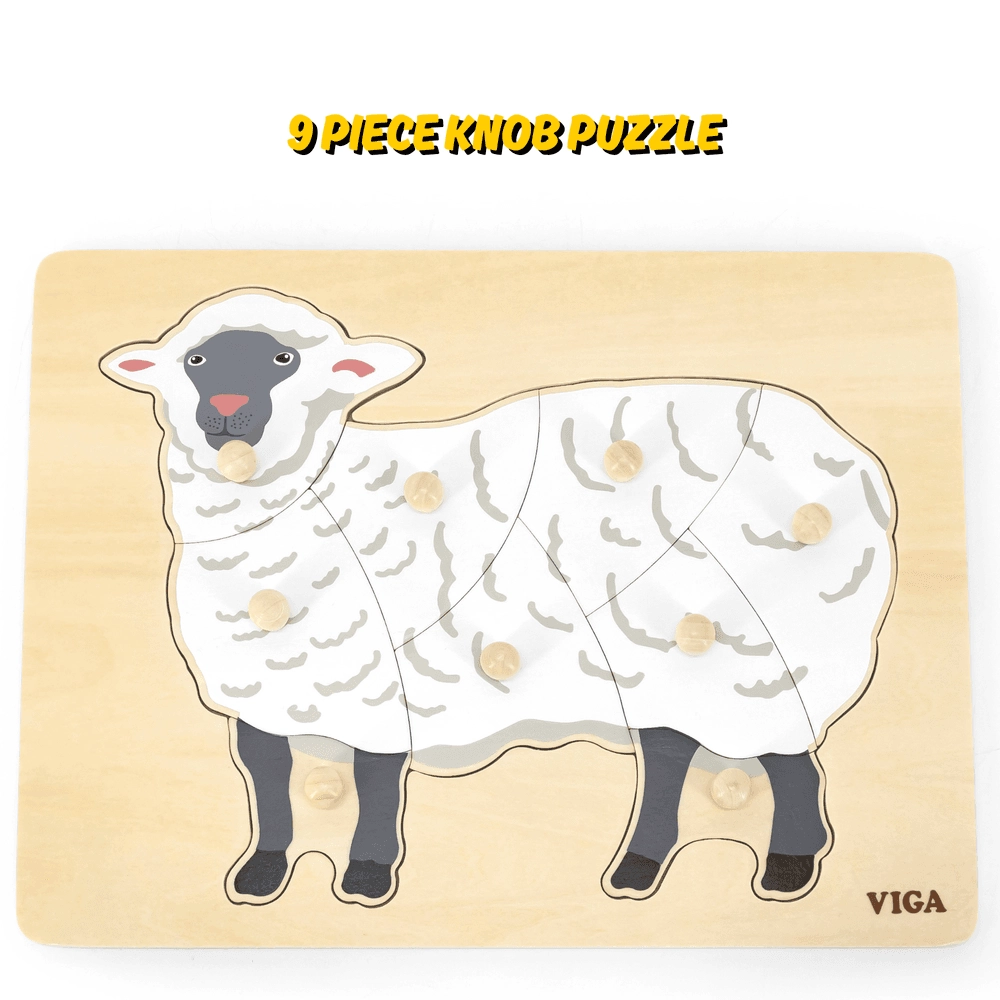 Wooden Puzzle Sheep - 3+ 9 pieces