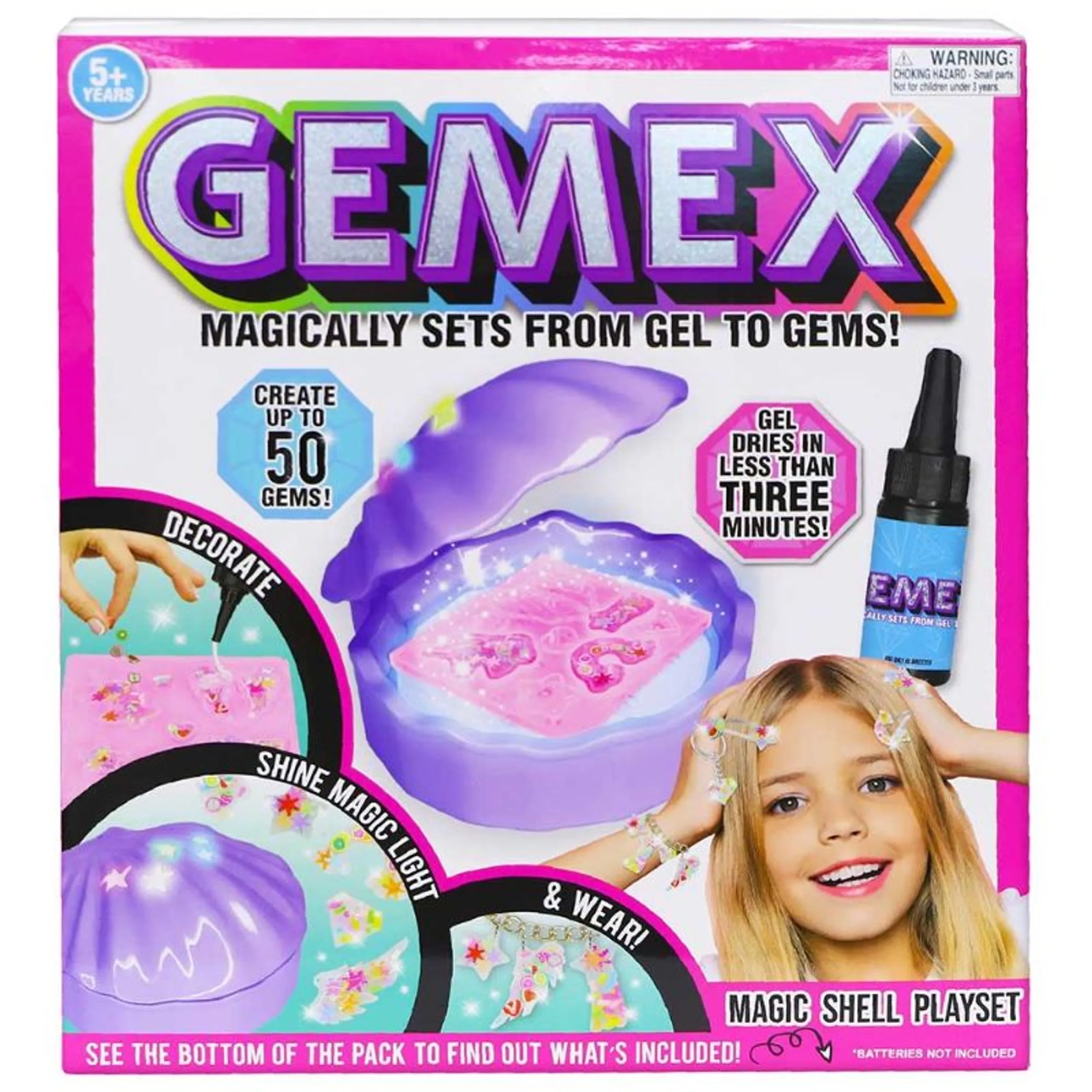 Clam Shell Set - up to 50 gems 4 AAA batteries