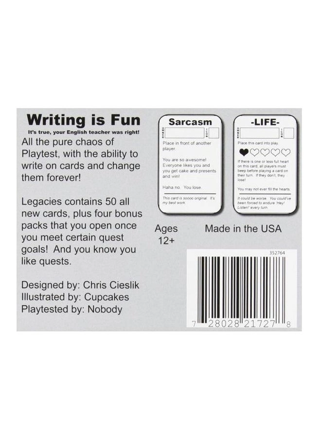 We Didn't Playtest This: Legacies