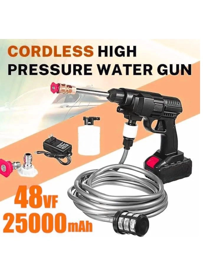 Portable Cordless High-Pressure Washer Gun - 48V Double Battery