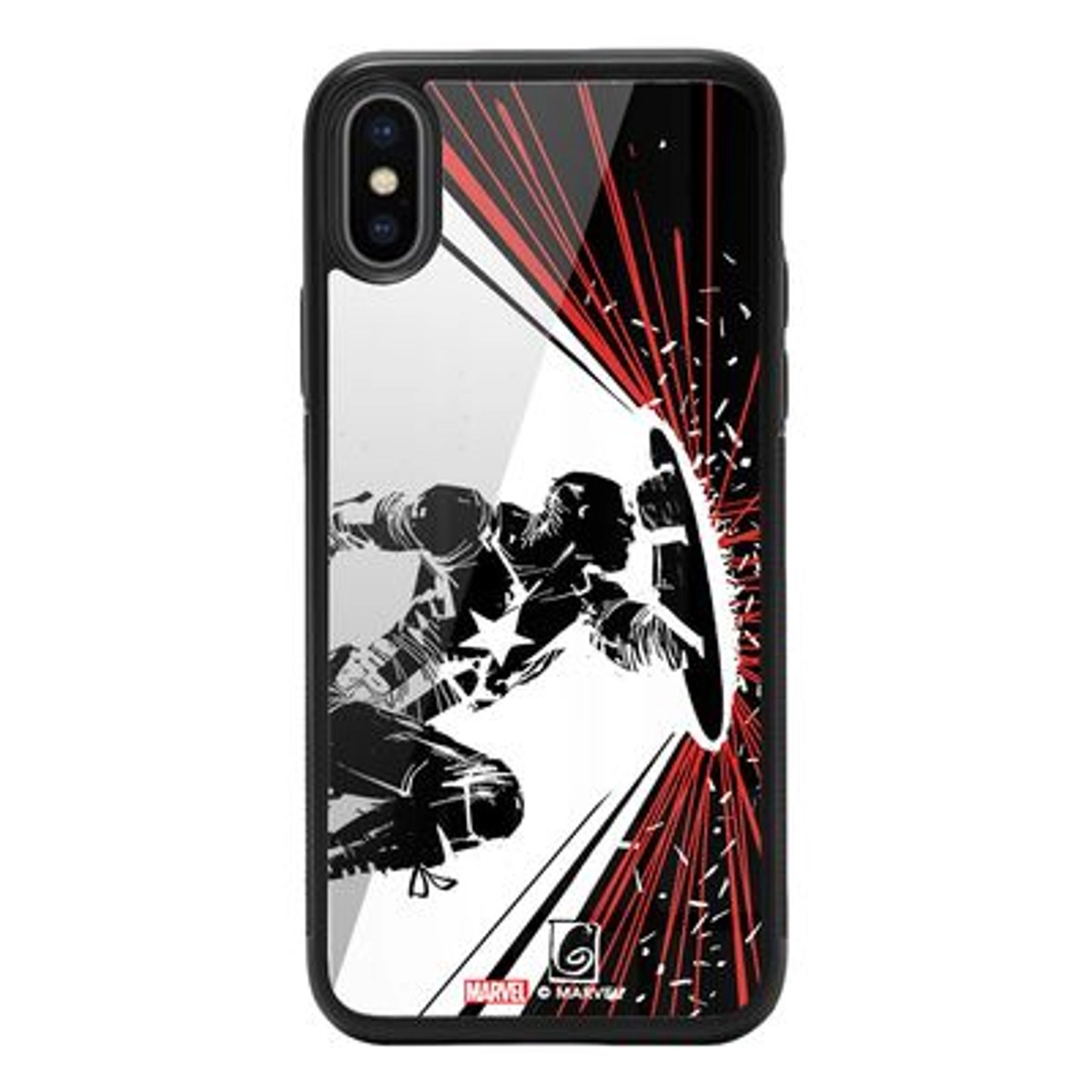 Wackylicious Captain America Frontline Defence Back Case for iPhone Xs Max
