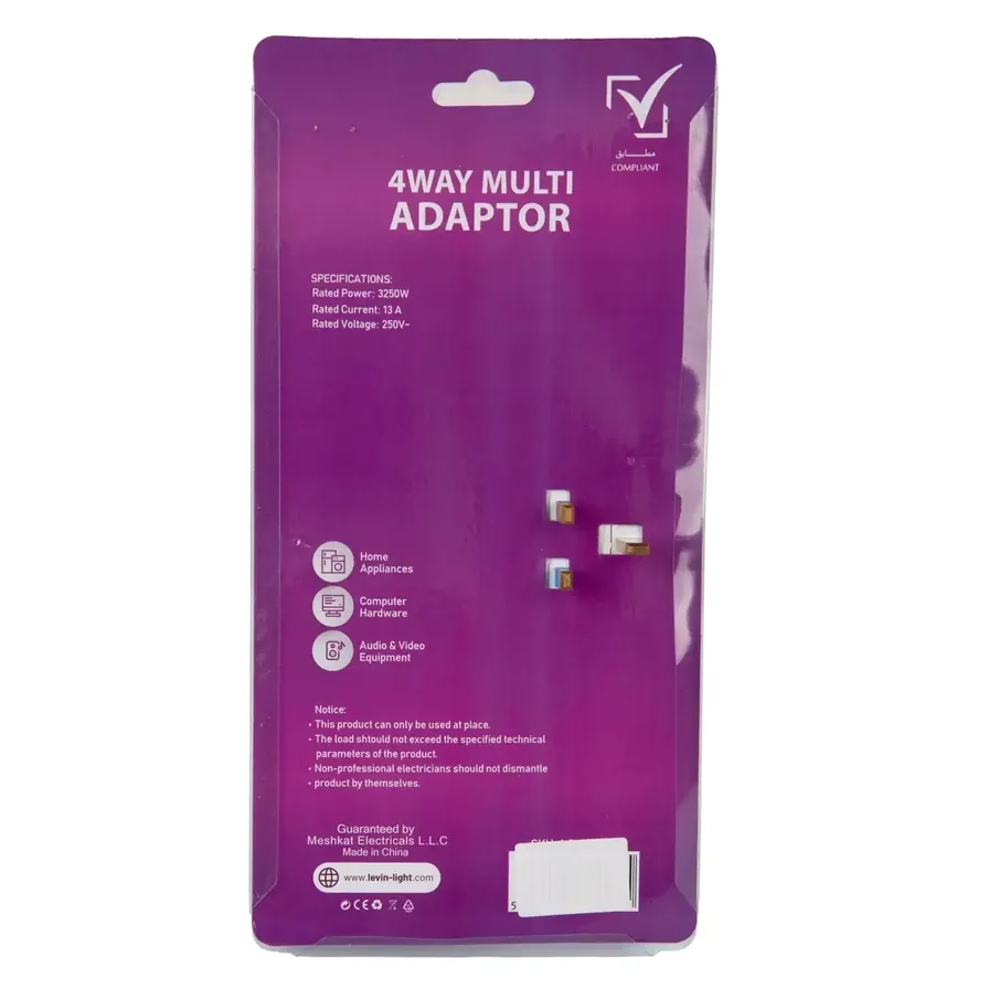 Universal Adapter - Individual Switches White