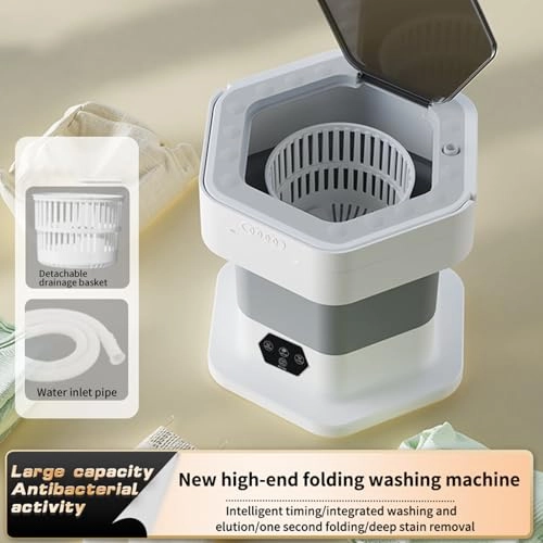 Portable Washing Machine, Portable Washer and Dryer, Small Collapsible Laundry for Travel, Large Capacity Foldable Mini Washing Machine for Apartment, Dorm, Camping, RV,