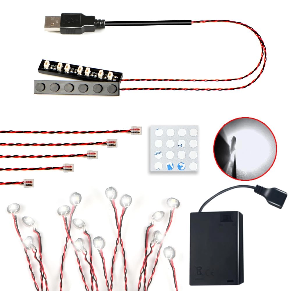 14 Mini LED 1 x 1 Building Block Lighting Set - Red light USB