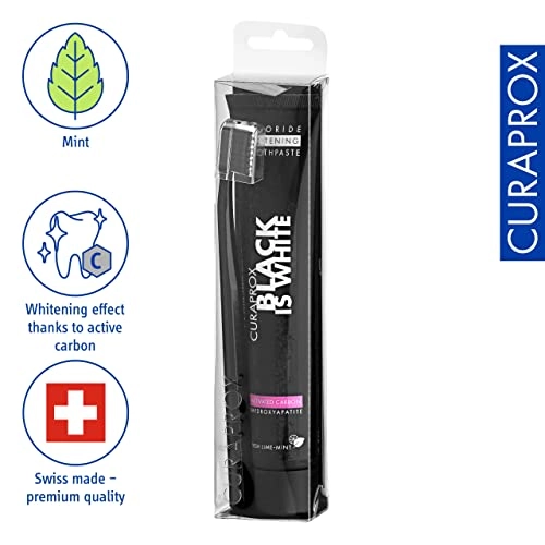 Black Is White Activated Charcoal Lime-Mint Toothpaste Adult 90ml