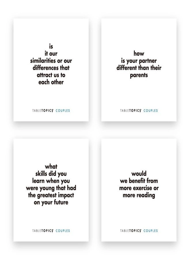 Couples Conversation Cards - 135 Questions