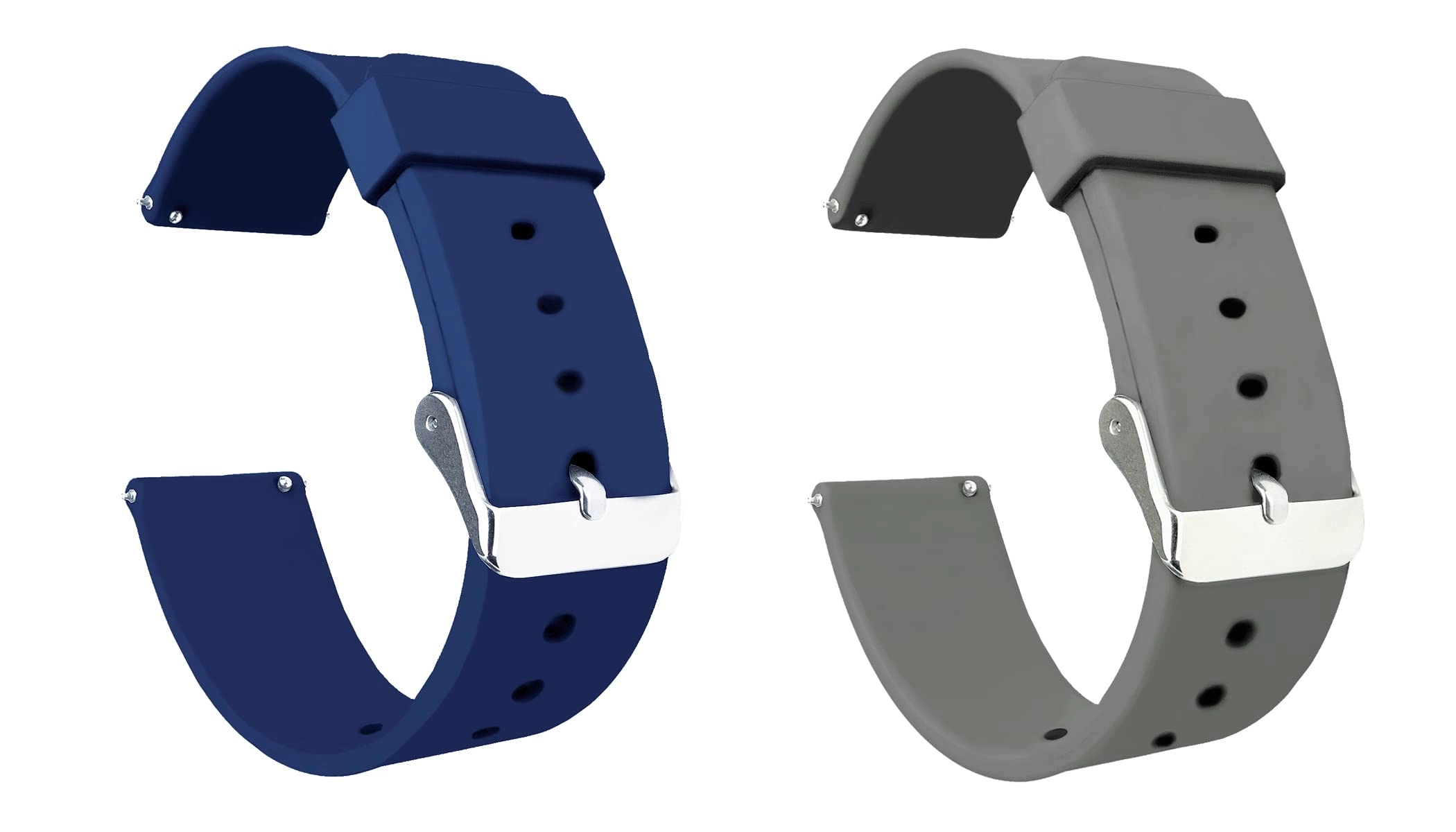 2 Pack 20mm Silicone Watch Band for Sekonda Motion