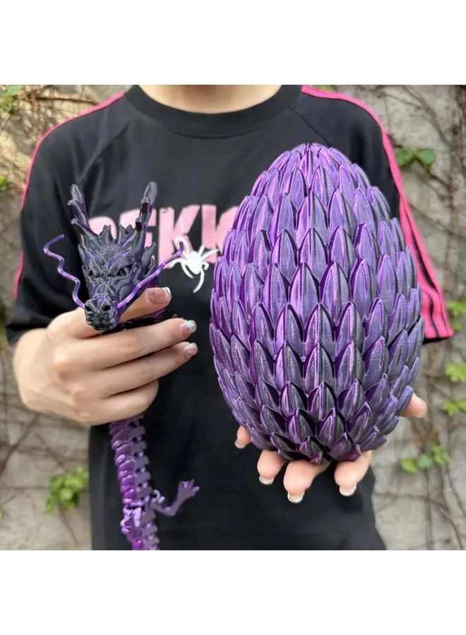 Dragon Egg - Pink Rainbow 3D Printed Movable Set