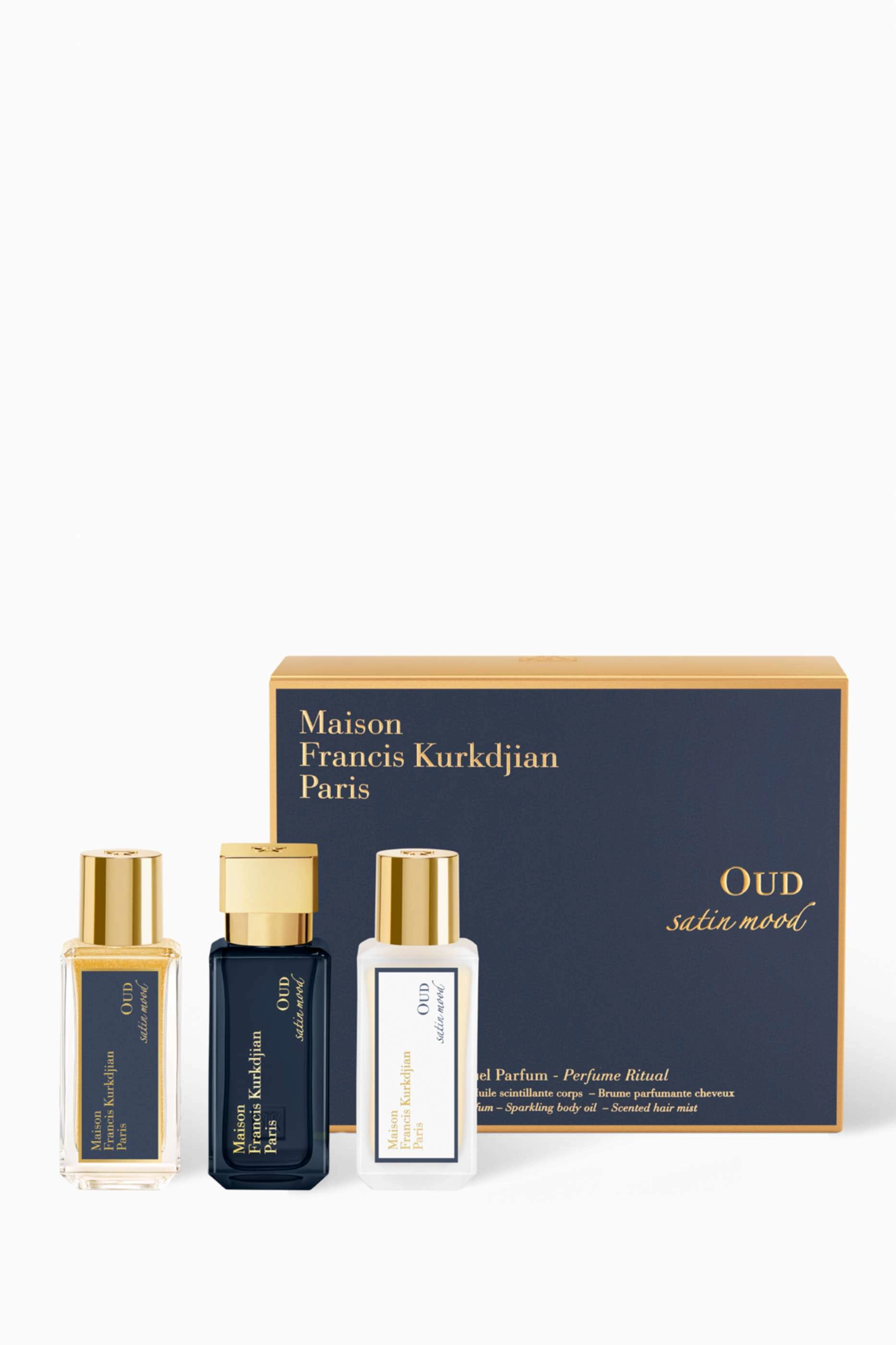 Oud Satin Mood Eau de Parfum - 35ml + Oud Satin Mood Sparkling Body Oil - 35ml + Oud Satin Mood Scented Hair Mist - 35ml