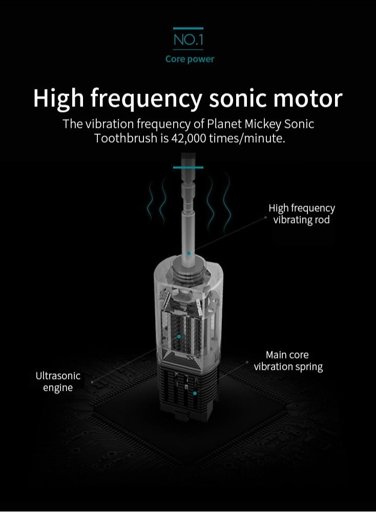 Electric Toothbrush - 4 Brush Heads 5 Modes Rechargeable