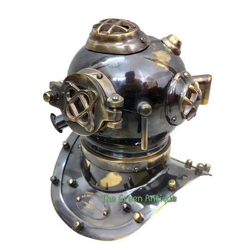 vintage art gallery Diving Helmet - Brass Antique 8 Inch