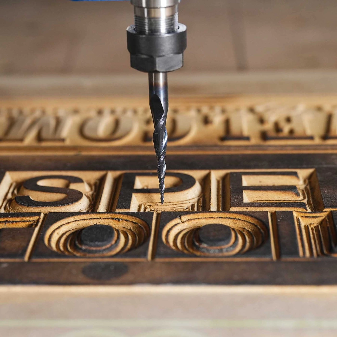 Tapered Ball Nose Spiral Router Bit - 1.0mm 1/4"