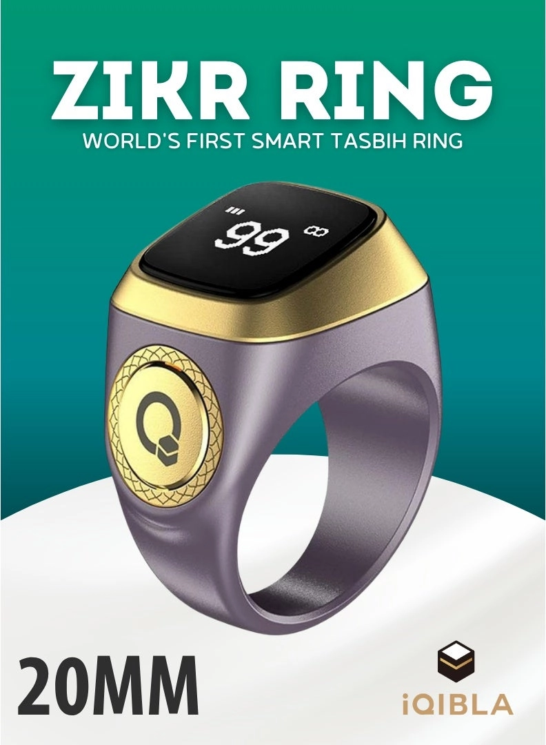 Smart Zikr Ring - 20mm Prayer Counter