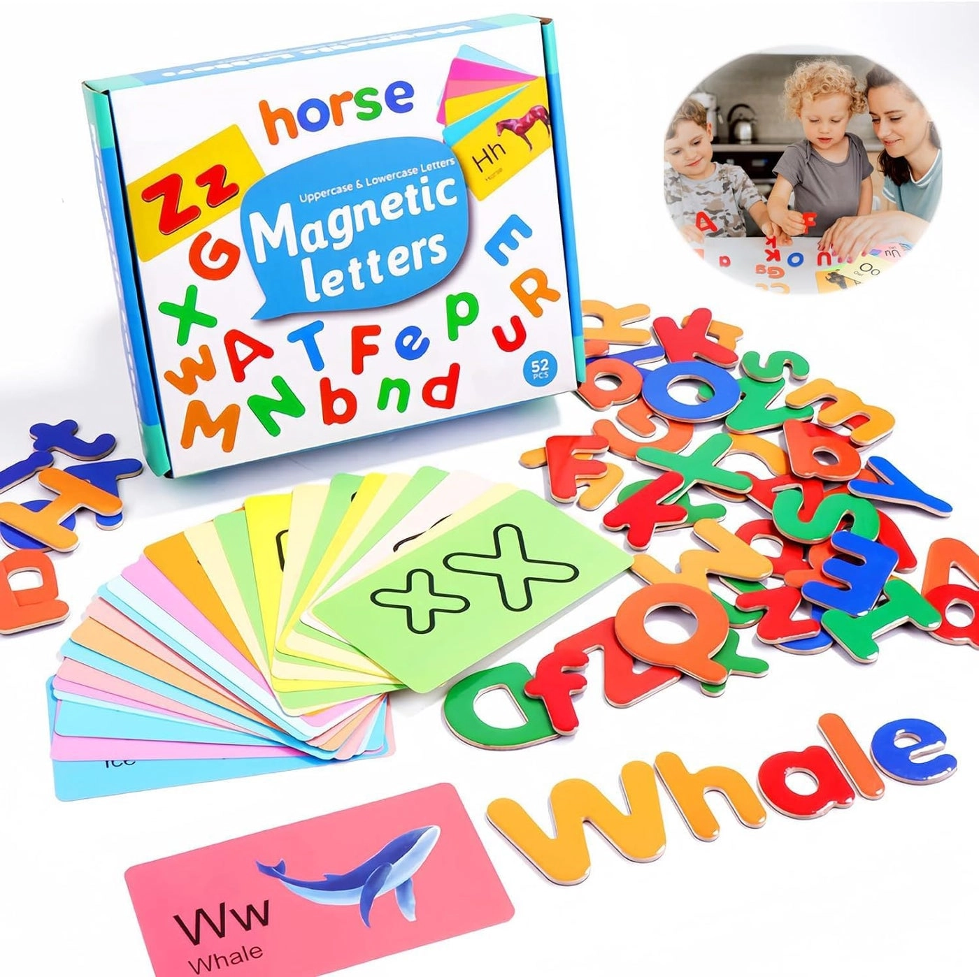 Magnetic Alphabet Letters Set - 3+ 79 pieces