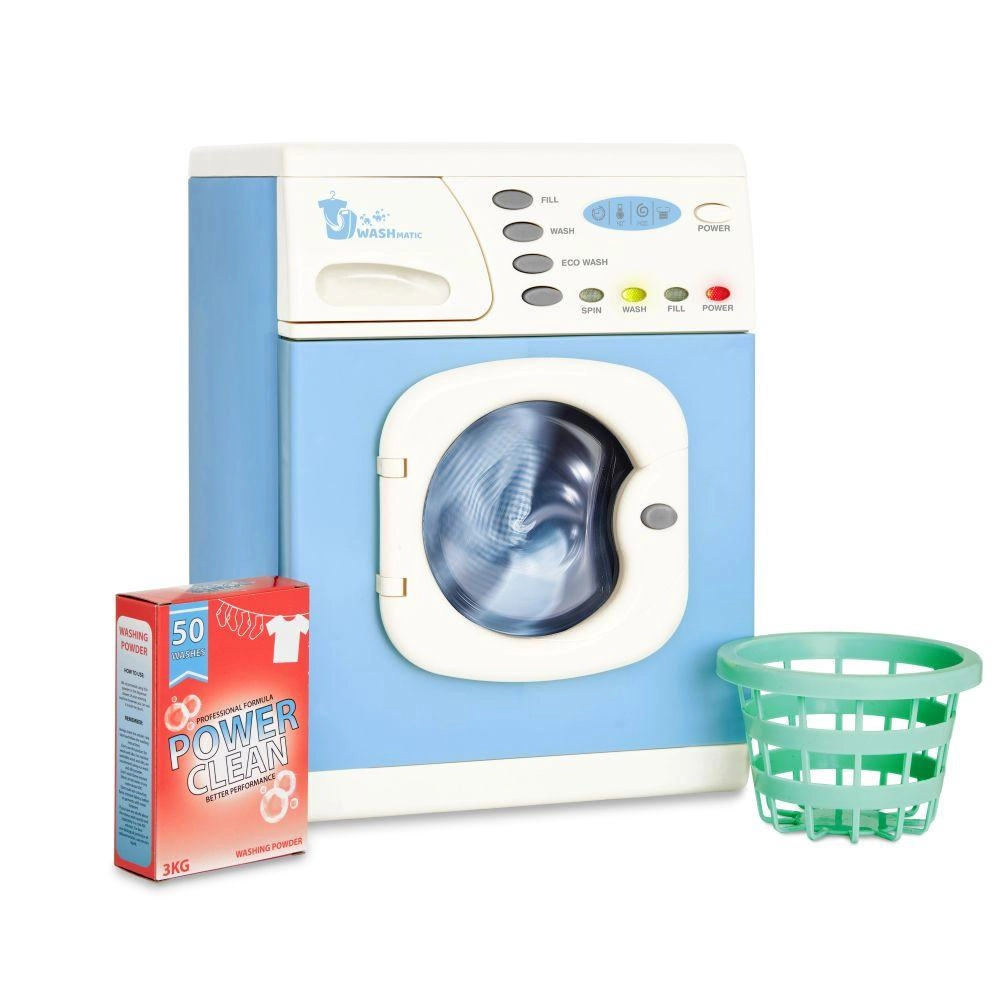 Casdon Electronic Washer Toy Set - Spinning drum Two speeds Lights and Sounds (31971811-47650)