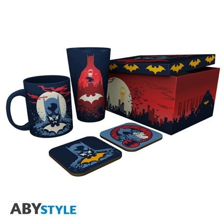 ABYstyle DC Comics Pint Glass - 1 pcs + DC Comics Mug - 1 pcs + DC Comics Coaster - 2 pcs Glow