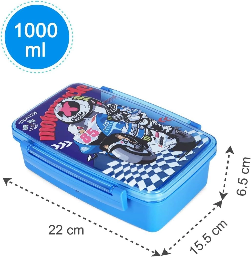Bento Lunch Box With Spoon And Fork - Astronaut Blue 1000ml