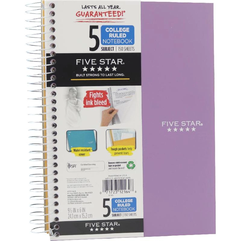 Notebook 8.5 X 11 Spiral - Grid 100 Sheets