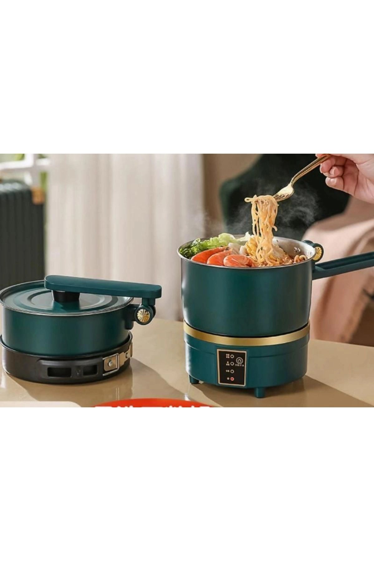 Electric Hot Pot Cooker - 750W Multicooker Foldable