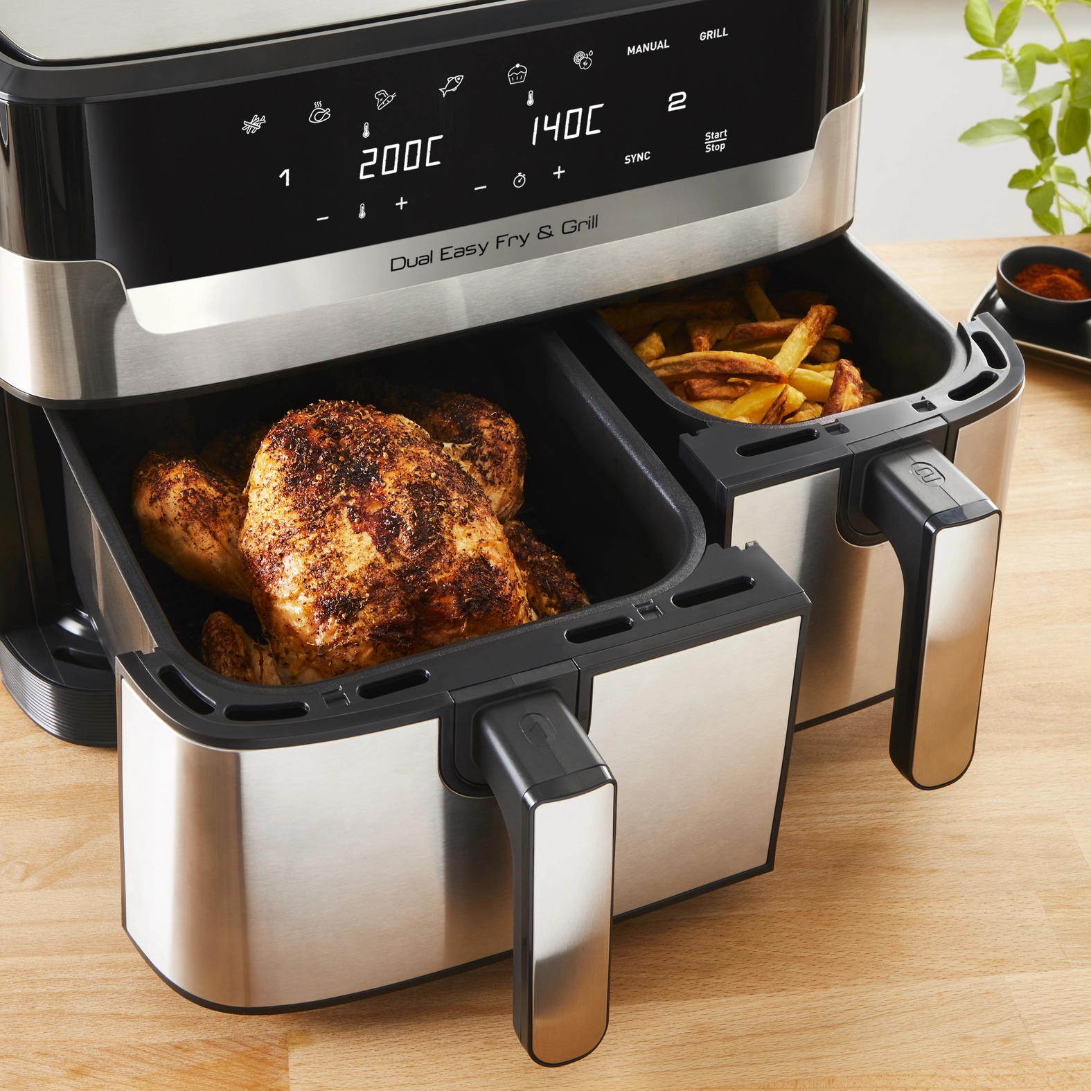 Double Easy Fryer & Grill EY905D28