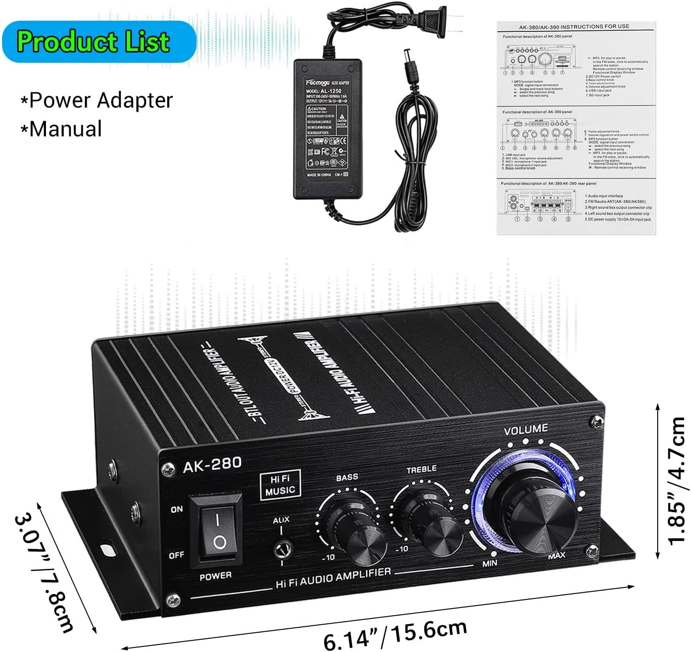 AK280 - 2.0 CH 40W+40W