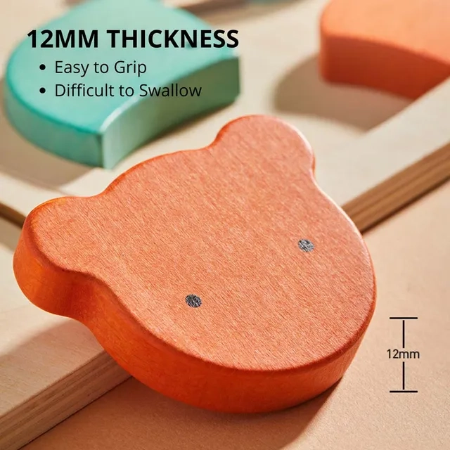 Mini Wooden Puzzle Bear - 1+ 6 pcs