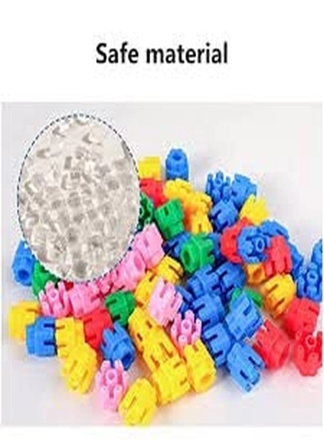 Plastic Hexagon Shape Building Blocks - 100 pcs