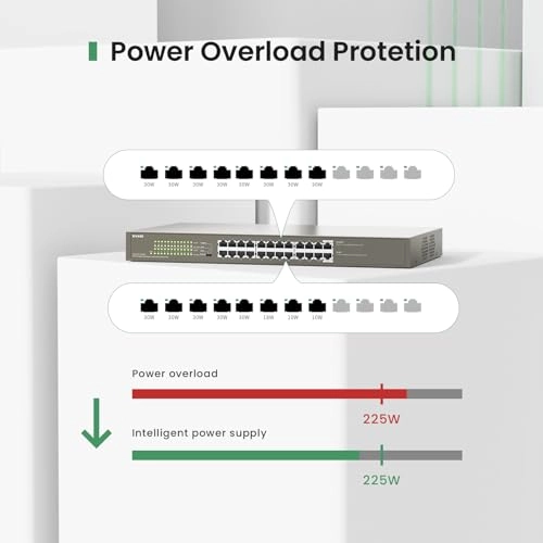 TEG1124P-24-250W 24-ports