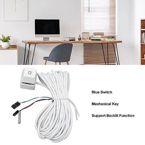 PC Power Switch - Mechanical Blue Switch Backlit Plug and Play
