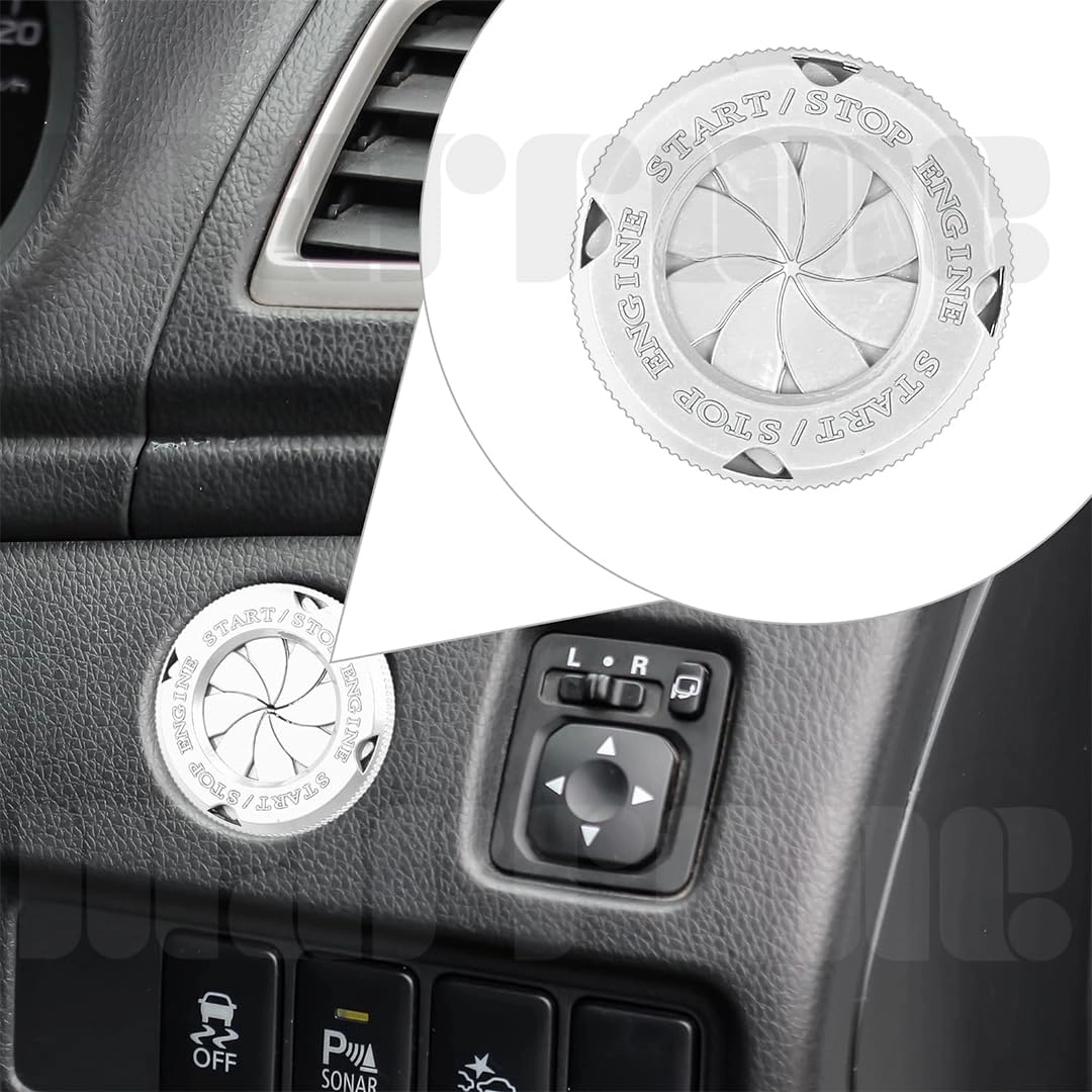 Push to Start Ignition Button Cover - Black Medium