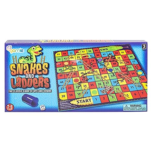 Snakes And Ladders - Complete Set 6 Pegs Dice
