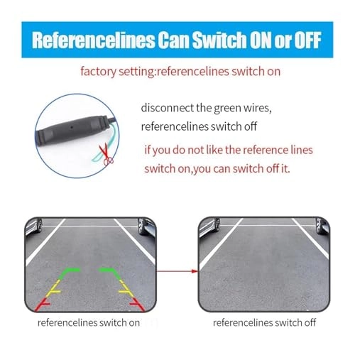 Reverse car rear view camera - Night vision Wired 720 x 540 pixels