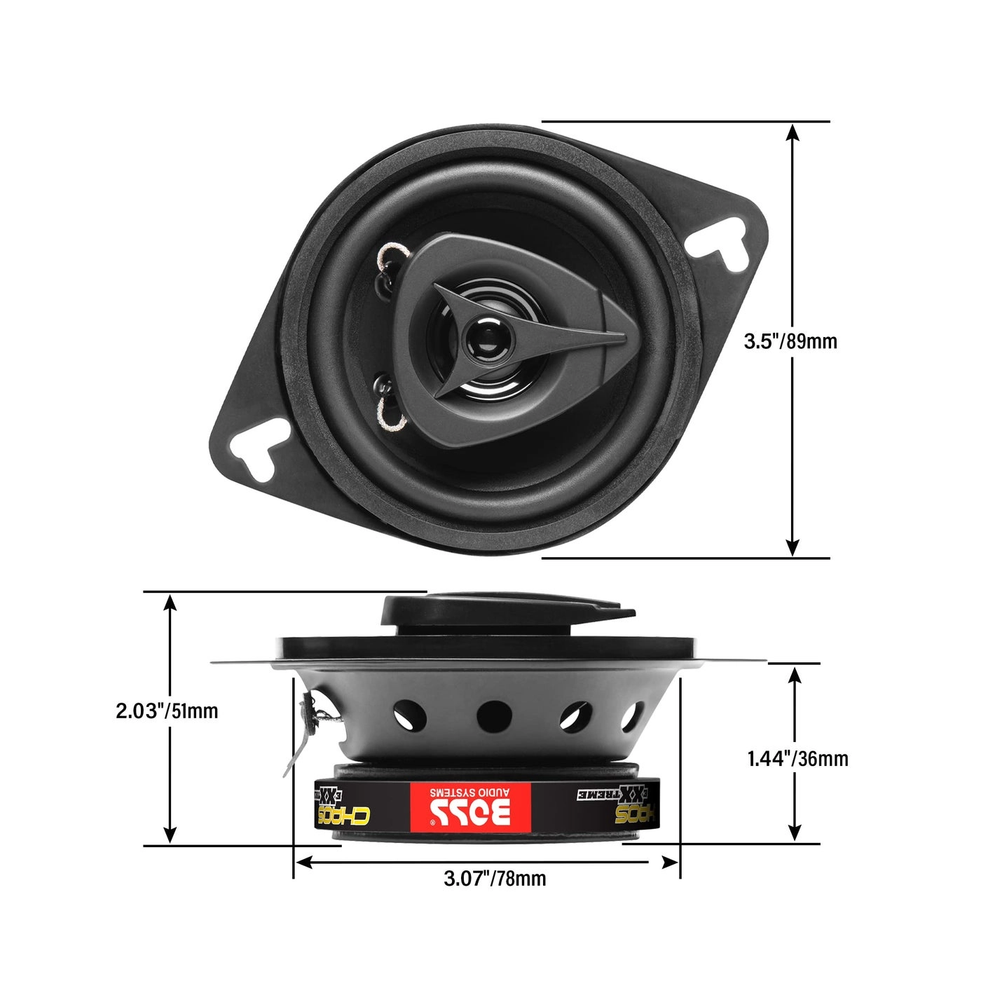 CH3220B - 3.5 Inch Coaxial 2 Way