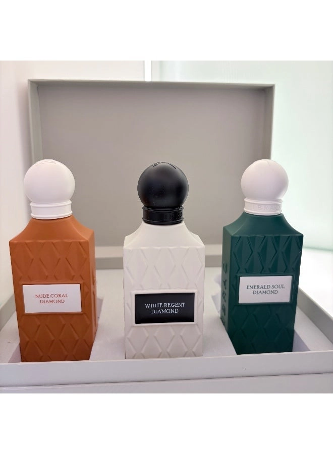 Ibrahim Al Qurashi White Regent + Emerald Soul + Grey Pearl Eau de Parfum - 75 ml * 3