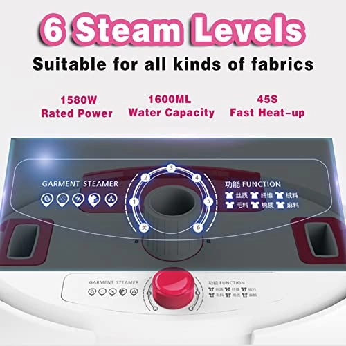 Garment Steamer - 1580W 1.4L Pink