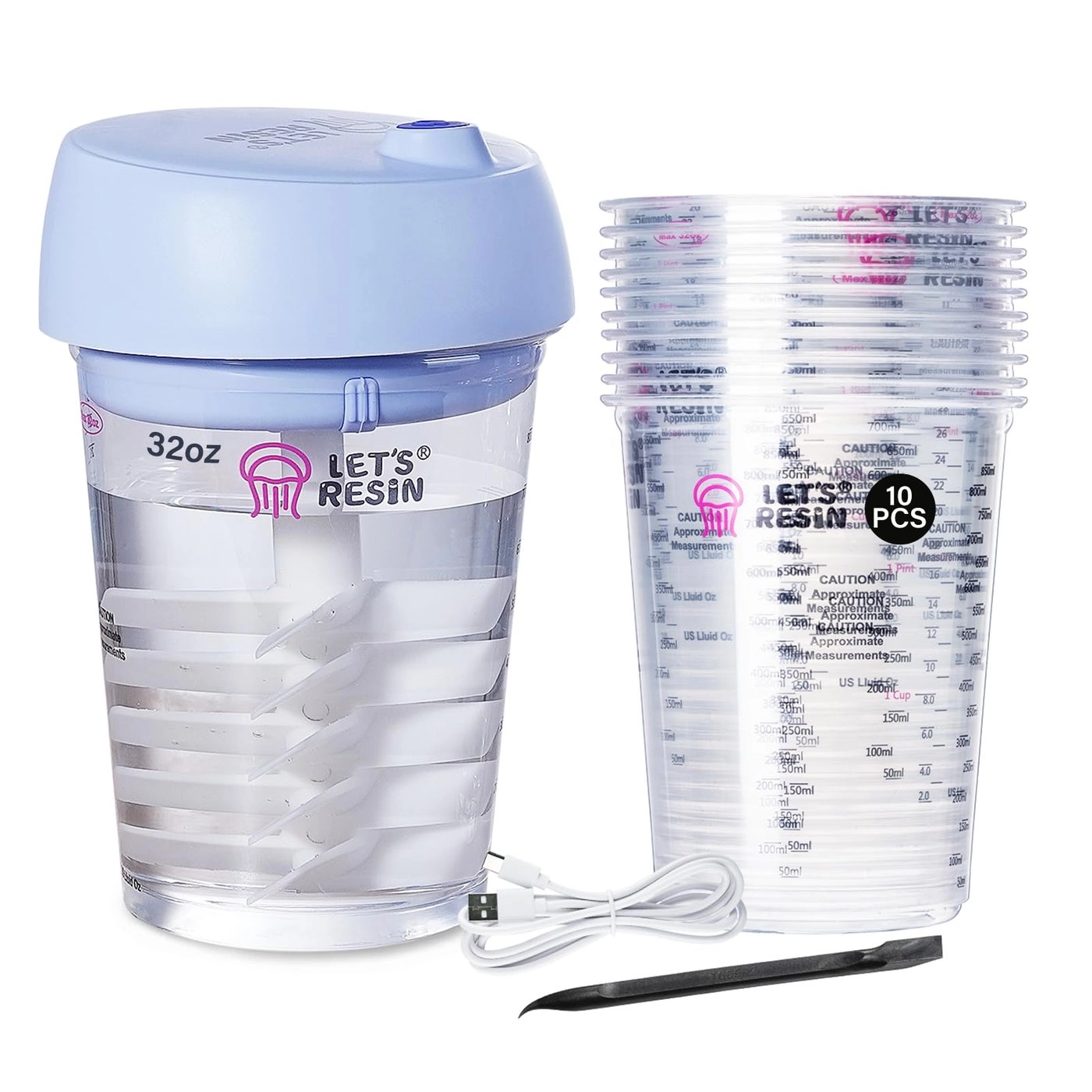 LET'S RESIN Auto Resin Mixer - 24Fl.oz