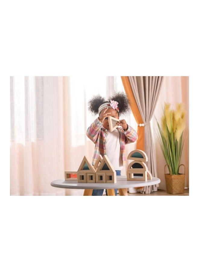 Geometric Mirrored Shape Blocks Wooden Puzzle (44564) - 24 pcs