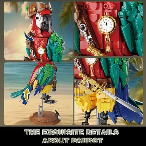 Pirate Parrot Flowers Building Set - Parrot 1236 pcs