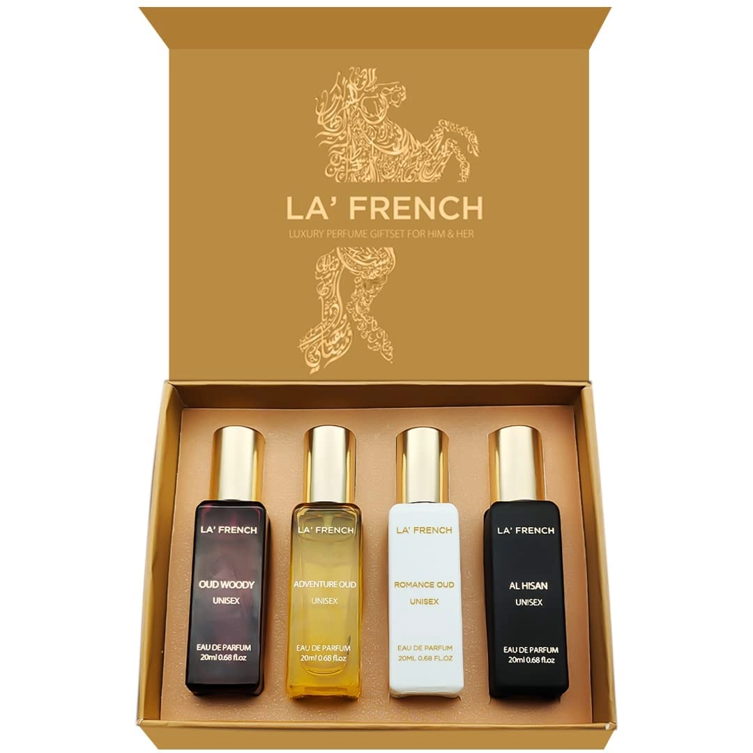 LA' French Oudh Perfume Gift Set - Eau de Parfum 4 piece(s)