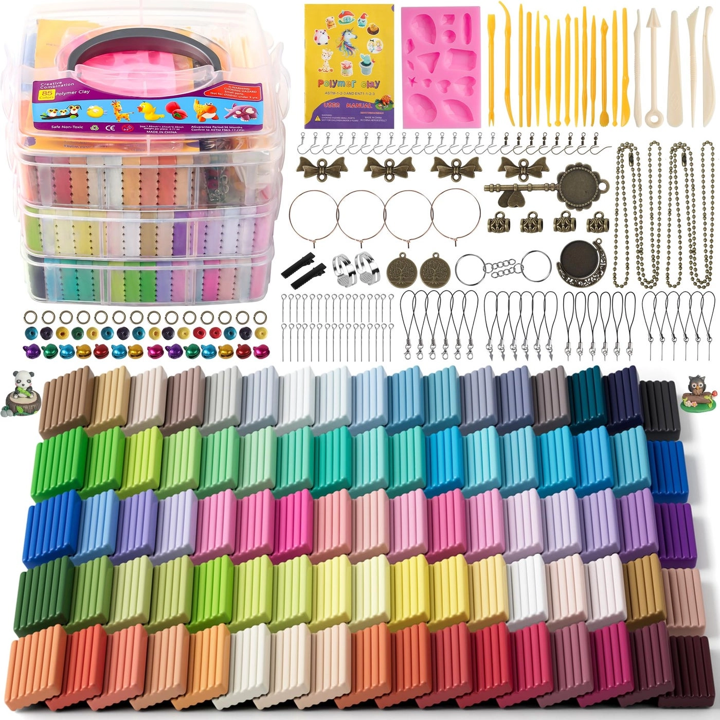 Polymer Clay Kit - Polymer 2.09 Kg 85pcs.