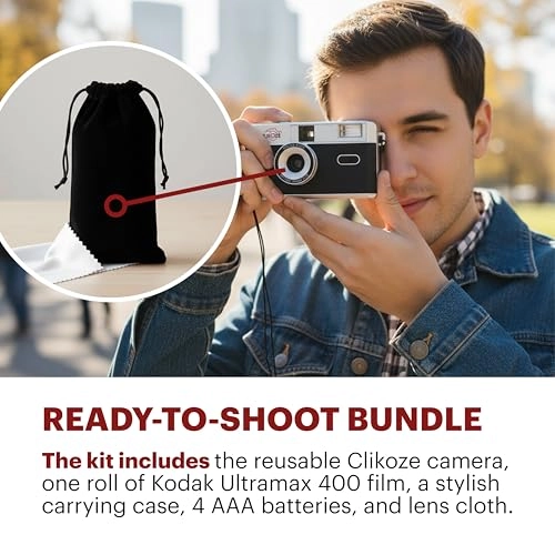 35mm Half-Frame Reloadable Film Camera - fixed-focus